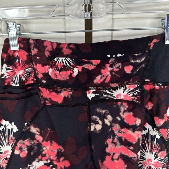 Sweaty‎ Betty The Power 7/8 Length Leggings Black Coral Pink Fireworks Size S - Picture 5 of 9